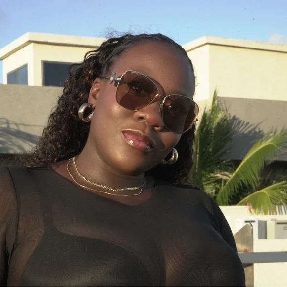 Versace Gold-Tone Sunglasses - Picture 8 of 11